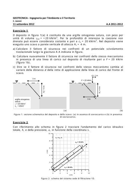 GEOTECNICA - Ingegneria per l'Ambiente e il Territorio 11 ...