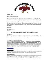 2012-2013 Student-Parent Information Packet - Prince George's ...