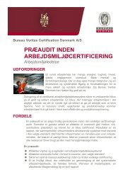 prÃ¦audit inden arbejds- miljÃ¸certificering - Bureau Veritas