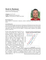 Scott A. Eastman - Polymer Science and Engineering - University of ...