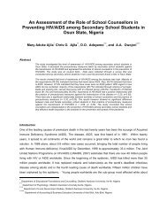 An Assessment of the Role of School Counsellors in Preventing HIV ...