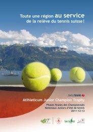 Plaquette de prÃ©sentation AJCT - Tennis Club Stade Lausanne