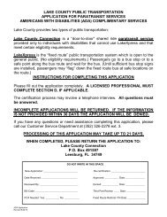 Application for Paratransit Services ADA ... - Lake County