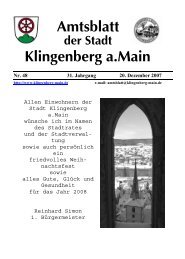 Kindergarten-Nachrichten - Klingenberg am Main