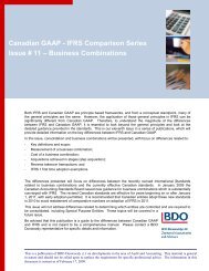 Business Combinations - IFRS Canadian GAAP Differences Series
