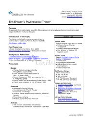 Erik Erikson's Psychosocial Theory - CoxHealth