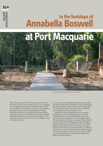 In the footsteps of Annabella Boswell at Port Macquarie - National ...