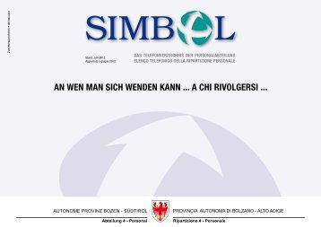 an wen man sich wenden kann ... a chi rivolgersi - Rete Civica dell ...