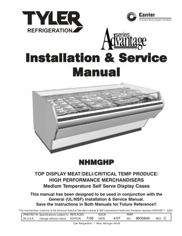 Installation & Service Manual - Hillphoenix