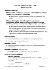 SI 4 Performance Task States of Matter