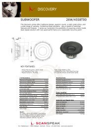 SUBWOOFER 26W/4558T00 - Scan-Speak