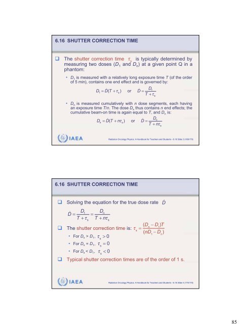 Chapter 6 External Photon Beams: Physical Aspects - IRSN