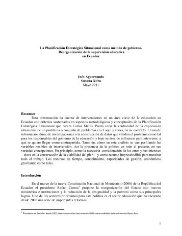 La PlanificaciÃ³n EstratÃ©gica Situacional como mÃ©todo de gobierno