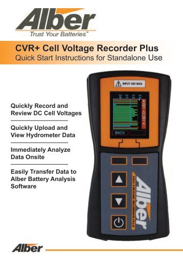 CVR+ Cell Voltage Recorder Plus - Alber