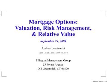 Mortgage Options - Andrew Lesniewski