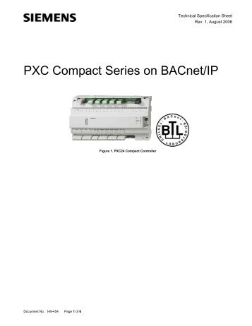 PXC Compact Series on BACnet/IP - BACnet International