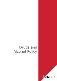 Drugs and Alcohol Policy - Kier Group