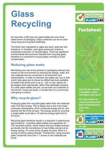 Glass Recycling - National Recycling Week