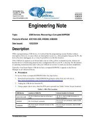 USB Devices: Recovering a Corrupt EEPROM - Ocean Optics