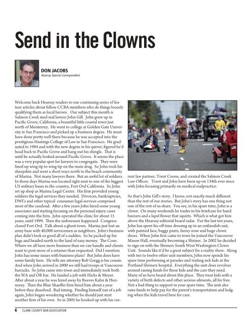 Send in the Clowns - Clark County Bar Association