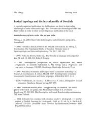 Lexical typology and the lexical profile of Swedish
