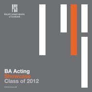 BA Acting Showcase Class of 2012 - Royal Conservatoire of Scotland