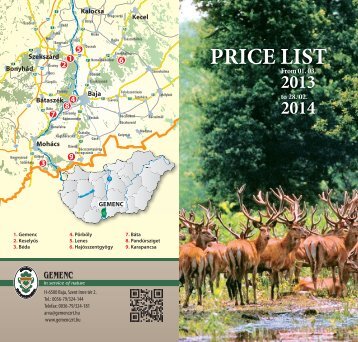 PRICE LIST - Gemenc Zrt.