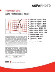 Technical Data Agfa Professional Films - AgfaPhoto