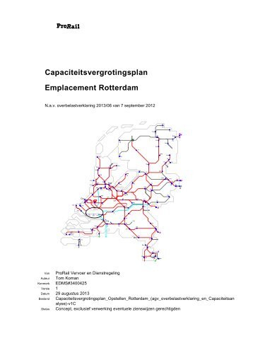 Capaciteitsvergrotingsplan Emplacement Rotterdam - ProRail