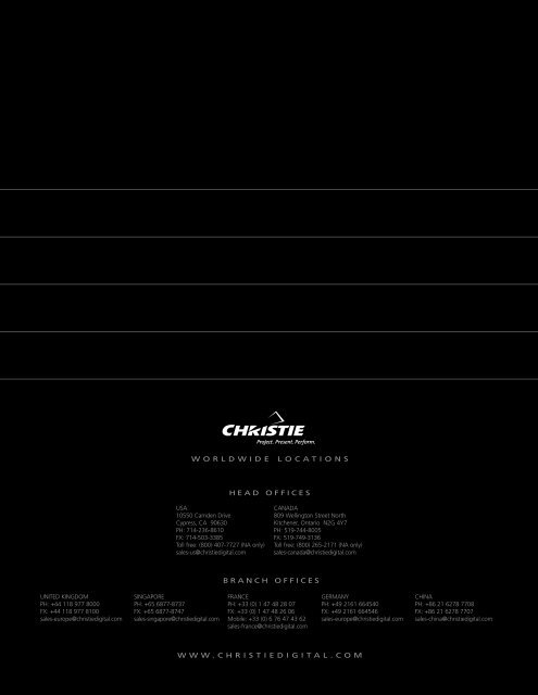 Christie FRC-5000 Brochure - Christie Digital Systems