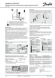 Instaliavimo instrukcijos SH-E01 - Danfoss