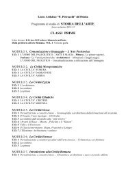 CLASSI PRIME - Liceo Artistico Pistoia Policarpo Petrocchi