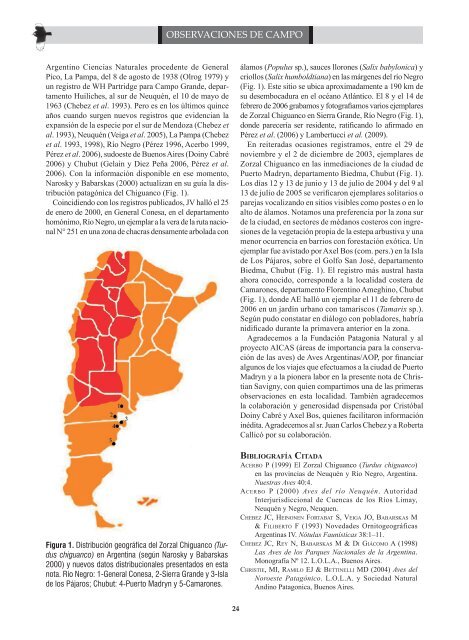 EXPANSIÃN DEL ZORZAL CHIGUANCO (Turdus ... - Aves Argentinas