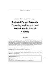 Dividend Policy, Corporate Financing, and Mergers and Acquisitions ...