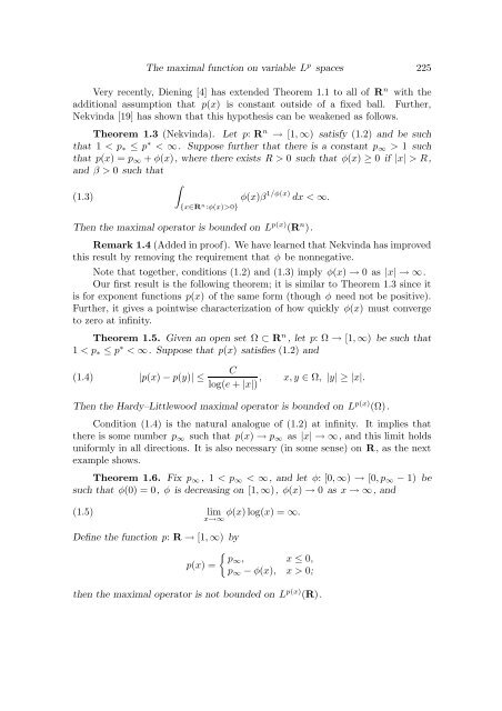 THE MAXIMAL FUNCTION ON VARIABLE Lp SPACES