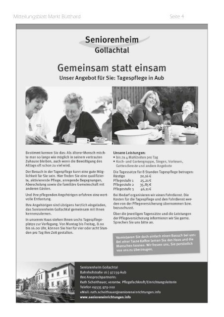 Neuer Kurs im Angebot !!! Frauenstammtisch - Markt Giebelstadt