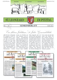 Ausgabe Nr. 40 (Juni 2012) - St. Leonhard im Pitztal - Land Tirol