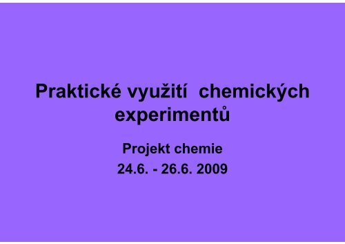 prezentace - Chemie na GJO