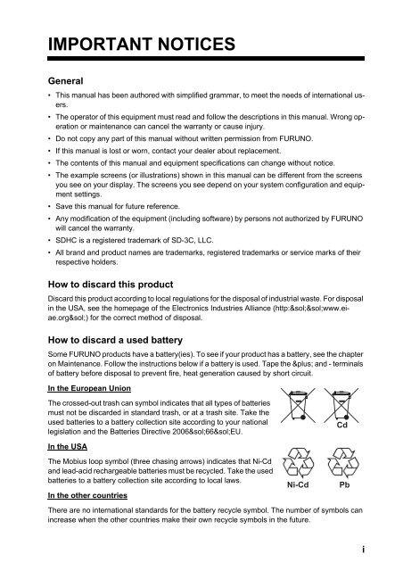 GP1670F_1870F Operator's Manual - Furuno USA