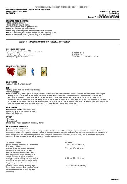 Chemwatch MSDS Print - FUJIFILM Australia