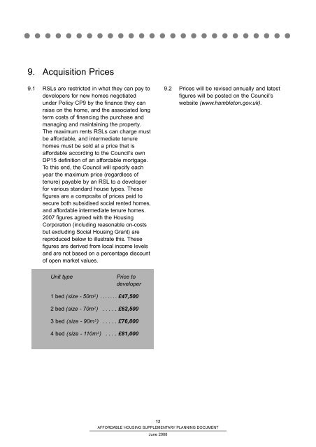 Affordable Housing SPD - Hambleton District Council