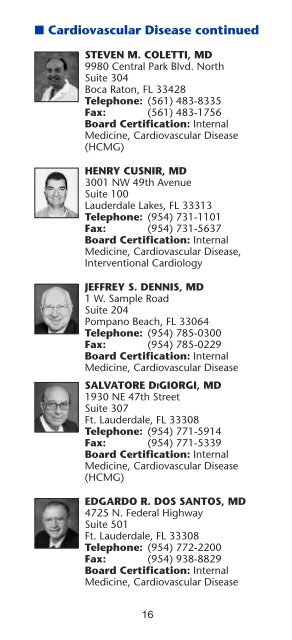 physician directory - Holy Cross Hospital