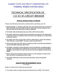 technical specification of 132 kv sf6 circuit breaker - Gujarat ...
