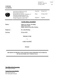 Decision on prosecution motion for admission of evidence of ... - ICTY