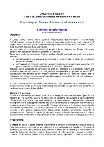 Elementi di Informatica - Dipartimento di Fisica