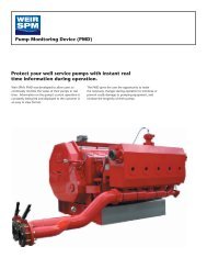 pump monitoring device flyer - front - Weir Oil & Gas Division