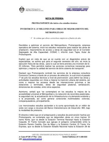 Leer documento competo... - Protransporte