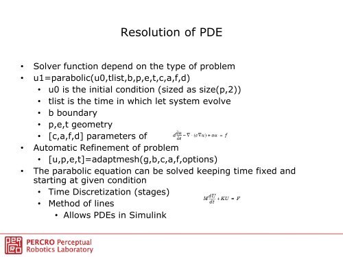 Elements of MATLAB and Simulink - Lecture 7 - PERCRO