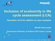 Inclusion of ecotoxicity in LCA. Ozonation and PAC addition ...