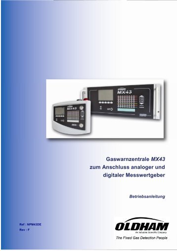 Betriebsanleitung - Gas Alarm Systems